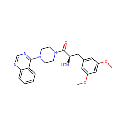 COc1cc(C[C@@H](N)C(=O)N2CCN(c3ncnc4ccccc34)CC2)cc(OC)c1 ZINC000064528160