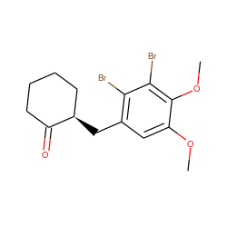 COc1cc(C[C@@H]2CCCCC2=O)c(Br)c(Br)c1OC ZINC000073199018