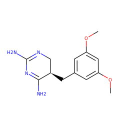 COc1cc(C[C@@H]2CN=C(N)N=C2N)cc(OC)c1 ZINC000013757694