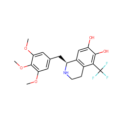 COc1cc(C[C@@H]2NCCc3c2cc(O)c(O)c3C(F)(F)F)cc(OC)c1OC ZINC000013449126