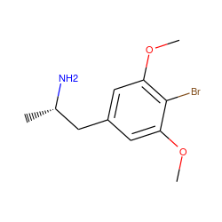 COc1cc(C[C@H](C)N)cc(OC)c1Br ZINC000003625720