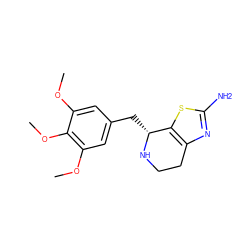 COc1cc(C[C@H]2NCCc3nc(N)sc32)cc(OC)c1OC ZINC000003940886