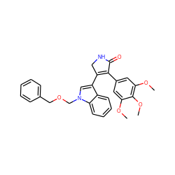 COc1cc(C2=C(c3cn(COCc4ccccc4)c4ccccc34)CNC2=O)cc(OC)c1OC ZINC000040836470