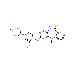 COc1cc(C2CCN(C)CC2)ccc1Nc1ncc2c(n1)N(C)c1ccccc1C(=O)N2C ZINC000066077084