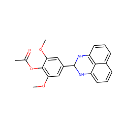 COc1cc(C2Nc3cccc4cccc(c34)N2)cc(OC)c1OC(C)=O ZINC000000624817