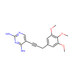 COc1cc(CC#Cc2cnc(N)nc2N)cc(OC)c1OC ZINC000014968123