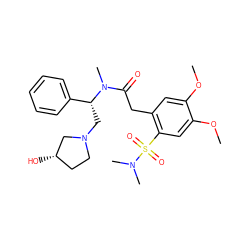 COc1cc(CC(=O)N(C)[C@H](CN2CC[C@H](O)C2)c2ccccc2)c(S(=O)(=O)N(C)C)cc1OC ZINC000029043125