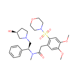 COc1cc(CC(=O)N(C)[C@H](CN2CC[C@H](O)C2)c2ccccc2)c(S(=O)(=O)N2CCOCC2)cc1OC ZINC000029042867