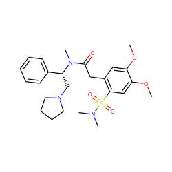 COc1cc(CC(=O)N(C)[C@H](CN2CCCC2)c2ccccc2)c(S(=O)(=O)N(C)C)cc1OC ZINC000029043123