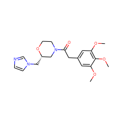 COc1cc(CC(=O)N2CCO[C@@H](Cn3ccnc3)C2)cc(OC)c1OC ZINC000019549640