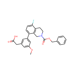 COc1cc(CC(=O)O)cc(-c2ccc(F)c3c2CN(C(=O)OCc2ccccc2)CC3)c1 ZINC000144095904