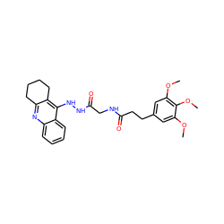 COc1cc(CCC(=O)NCC(=O)NNc2c3c(nc4ccccc24)CCCC3)cc(OC)c1OC ZINC000014953186