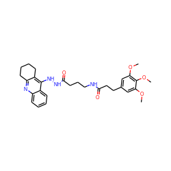 COc1cc(CCC(=O)NCCCC(=O)NNc2c3c(nc4ccccc24)CCCC3)cc(OC)c1OC ZINC000014953195