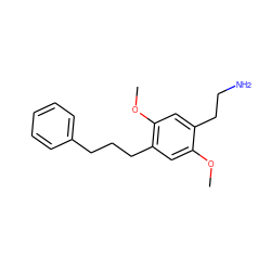 COc1cc(CCCc2ccccc2)c(OC)cc1CCN ZINC000013809598