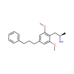 COc1cc(CCCc2ccccc2)cc(OC)c1C[C@@H](C)N ZINC000013809619