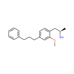 COc1cc(CCCc2ccccc2)ccc1C[C@@H](C)N ZINC000013809609