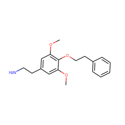 COc1cc(CCN)cc(OC)c1OCCc1ccccc1 ZINC000002585997