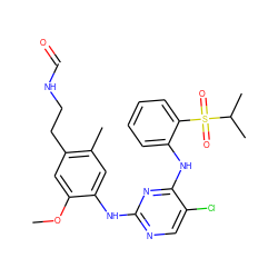 COc1cc(CCNC=O)c(C)cc1Nc1ncc(Cl)c(Nc2ccccc2S(=O)(=O)C(C)C)n1 ZINC001772610792