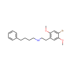 COc1cc(CCNCCCCc2ccccc2)c(OC)cc1Br ZINC000013737377