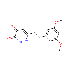 COc1cc(CCc2cc(=O)c(=O)[nH][nH]2)cc(OC)c1 ZINC000095589786