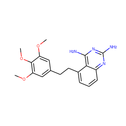 COc1cc(CCc2cccc3nc(N)nc(N)c23)cc(OC)c1OC ZINC000013740542