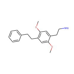 COc1cc(CCc2ccccc2)c(OC)cc1CCN ZINC000013809595