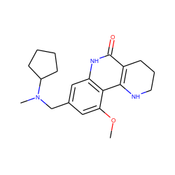 COc1cc(CN(C)C2CCCC2)cc2[nH]c(=O)c3c(c12)NCCC3 ZINC000118734648