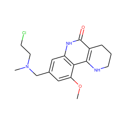 COc1cc(CN(C)CCCl)cc2[nH]c(=O)c3c(c12)NCCC3 ZINC000118733887