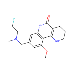 COc1cc(CN(C)CCF)cc2[nH]c(=O)c3c(c12)NCCC3 ZINC000118734425