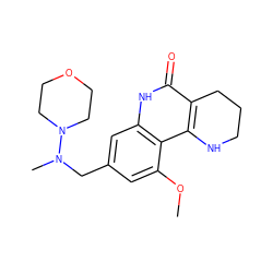 COc1cc(CN(C)N2CCOCC2)cc2[nH]c(=O)c3c(c12)NCCC3 ZINC000118733422