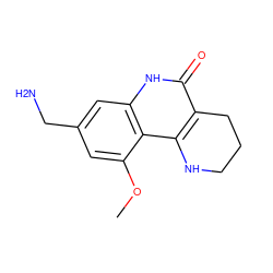 COc1cc(CN)cc2[nH]c(=O)c3c(c12)NCCC3 ZINC000118734255