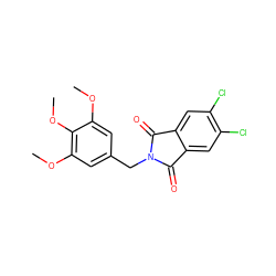 COc1cc(CN2C(=O)c3cc(Cl)c(Cl)cc3C2=O)cc(OC)c1OC ZINC000299856850