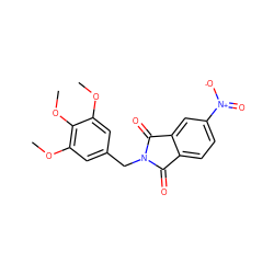 COc1cc(CN2C(=O)c3ccc([N+](=O)[O-])cc3C2=O)cc(OC)c1OC ZINC000299869714