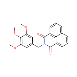 COc1cc(CN2C(=O)c3cccc4cccc(c34)C2=O)cc(OC)c1OC ZINC000299860026