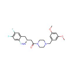 COc1cc(CN2CCN(C(=O)C[C@H](N)Cc3cc(F)c(F)cc3F)CC2)cc(OC)c1 ZINC000084690744