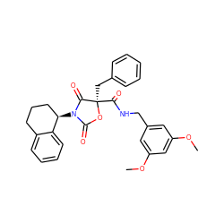 COc1cc(CNC(=O)[C@@]2(Cc3ccccc3)OC(=O)N([C@@H]3CCCc4ccccc43)C2=O)cc(OC)c1 ZINC000096273437