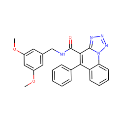 COc1cc(CNC(=O)c2c(-c3ccccc3)c3ccccc3n3nnnc23)cc(OC)c1 ZINC000040863485