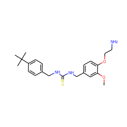 COc1cc(CNC(=S)NCc2ccc(C(C)(C)C)cc2)ccc1OCCN ZINC000001555093