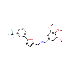 COc1cc(CNCc2ccc(-c3cccc(C(F)(F)F)c3)o2)cc(OC)c1OC ZINC000473123891