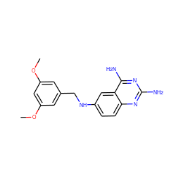 COc1cc(CNc2ccc3nc(N)nc(N)c3c2)cc(OC)c1 ZINC000003814867