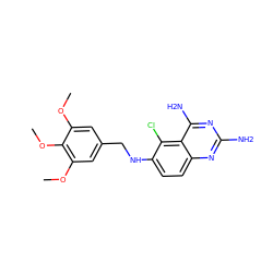 COc1cc(CNc2ccc3nc(N)nc(N)c3c2Cl)cc(OC)c1OC ZINC000003814852