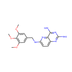 COc1cc(CNc2ccc3nc(N)nc(N)c3n2)cc(OC)c1OC ZINC000005888759