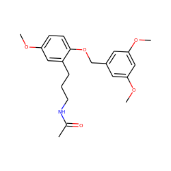 COc1cc(COc2ccc(OC)cc2CCCNC(C)=O)cc(OC)c1 ZINC000049069209