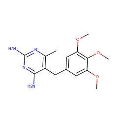 COc1cc(Cc2c(C)nc(N)nc2N)cc(OC)c1OC ZINC000013532920