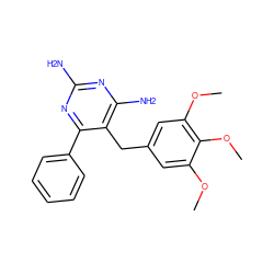 COc1cc(Cc2c(N)nc(N)nc2-c2ccccc2)cc(OC)c1OC ZINC000027625246