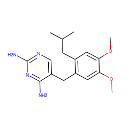 COc1cc(Cc2cnc(N)nc2N)c(CC(C)C)cc1OC ZINC000040955574