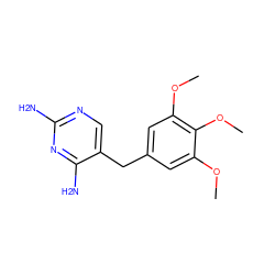 COc1cc(Cc2cnc(N)nc2N)cc(OC)c1OC ZINC000006627681