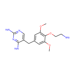 COc1cc(Cc2cnc(N)nc2N)cc(OC)c1OCCN ZINC000028019914