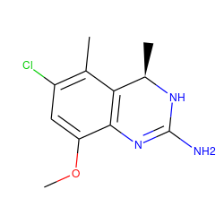 COc1cc(Cl)c(C)c2c1N=C(N)N[C@@H]2C ZINC000029131423