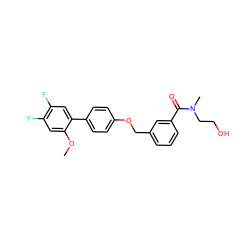 COc1cc(F)c(F)cc1-c1ccc(OCc2cccc(C(=O)N(C)CCO)c2)cc1 ZINC000096269811